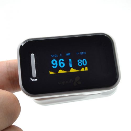 White color blood oxygen spo2 monitor finger pulse oximeter ce  + oled screen for sale
