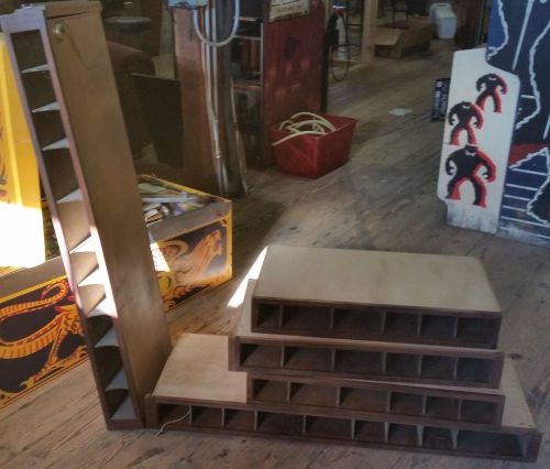 Vintage Lot of 5 Bank Teller Divided Shelves