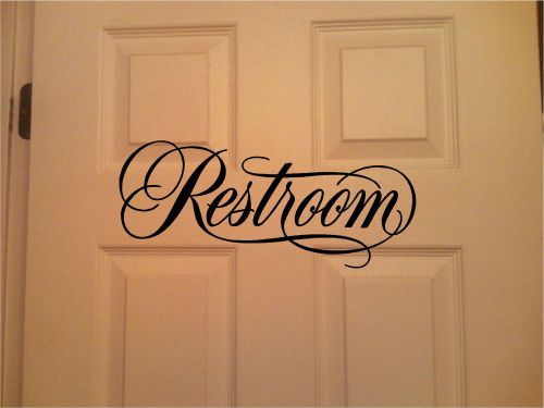 Restroom Sign Wall Sticker Wall Art Vinyl Decals