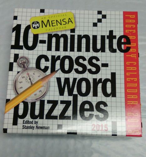 Mensa 10-Minute Crossword Puzzles 2015 Page-A-Day Calendar-SALE FOR LIMITED TIME