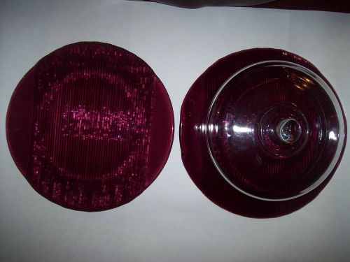 Amethyst Purple Glass Cake Plate &amp; Cover &amp; Matching Amethyst Purple Serving Tray
