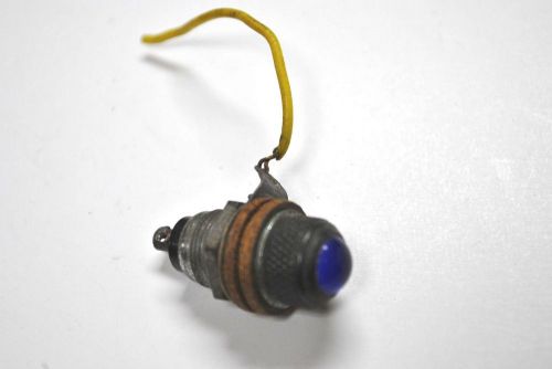 Vtg Light Indicator Light COBALT BLUE Lens Antique Glass Rat Rod Industrial