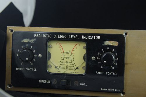 One Realistic Stereo Level Indicator Panel Meter
