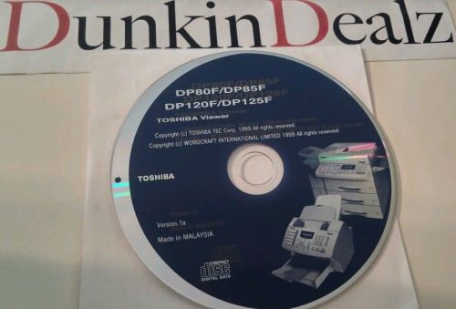 Genuine Toshiba Viewer Disc for DP125F DP120F DP85F DP80F Version 1a 1999