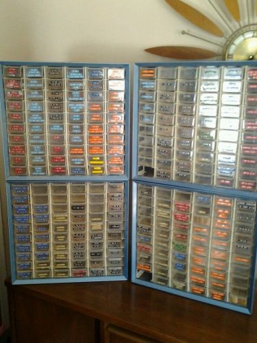 4 Vintage Akro-Mills Metal Storage Bin Cabinet 60 Drawer 240 Total Organizer
