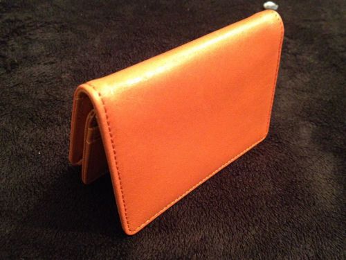 Tusk Orange &amp; Tan Business Card Case with ID CD-138 Card Holder