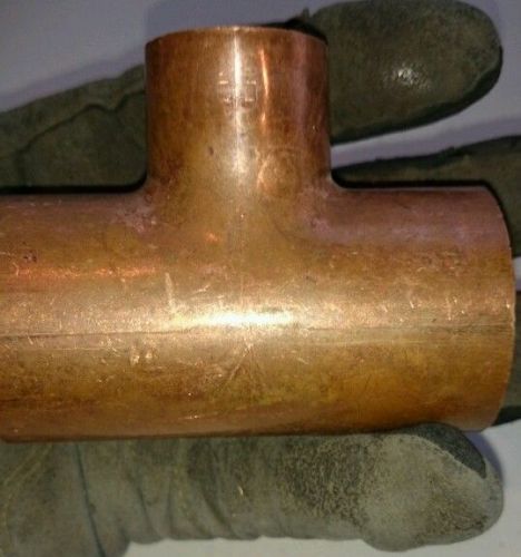 Reducing tee, 1.5 x 1.5 x 1 in, copper for sale
