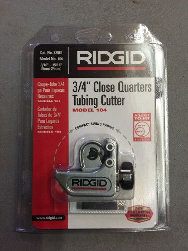 RIDGID 3/4&#034; Close Quarters Tubing Cutter Model 104.
