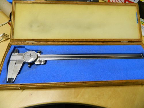 Brown &amp; Sharpe 12&#034; Dial Caliper with Case 599-578-12 Grey Face