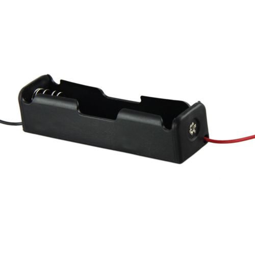 BLACK  2Pcs Plastic 18650 Battery Storage Case Box Holder 3.7V W/5.9&#034;