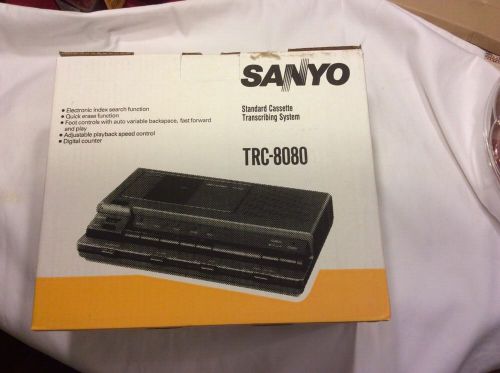 Absolutely Mint Sanyo TRC8080 Standard Cassette Transcriber Nice Box New Headset