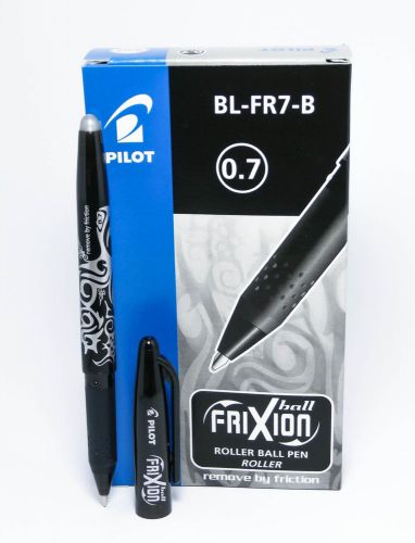 Pilot FriXion Erasable Pen Rollerball 0.7mm BL-FR7-L In Black x12