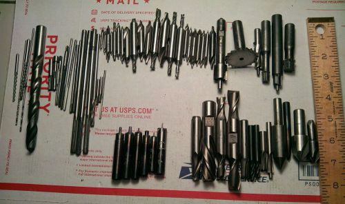 79pc Lot VTG Machinist Tools Reamers End Mills Centers Cutters USA Various Sizes