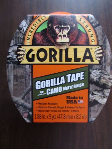 NEW Gorilla Glue Gorilla Tape camo matte finish 1.88&#034; x 9-Yard Camo Tape NEW