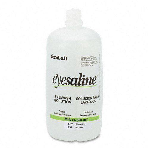 FENDALL Eye Wash Saline Solution Bottle Refill, 32-oz