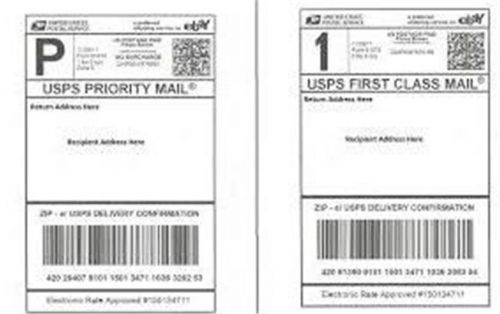 100 Self Adhesive Shipping Labels Laser or Inkjet Printer Make Mailing Easy USPS