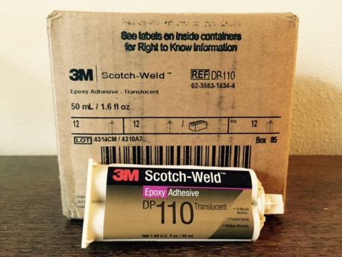 3m scotch-weld epoxy adhesive dp110 - case of 12 - 50ml translucent for sale