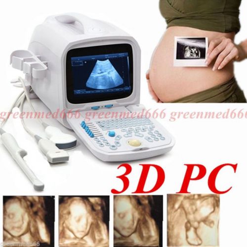 Pc full digital ultrasound scanner machine +convex &amp;linear &amp;transvaginal 3probes for sale