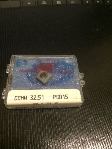 PCD15 CCMW 32.51 DIAMOND inserts ** LOT OF ONE INSERT**