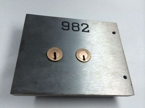 Yale Safety Deposit Lock 3&#034; x 5&#034; Brushed Finish Door B231C  No Keys - Locksmith