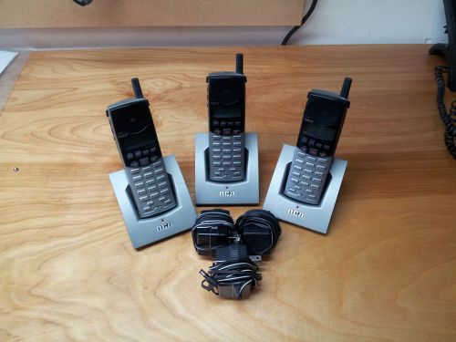 Lot of 3 RCA Executive Series Office Phone Handsets H5400RE3-A 4 Line