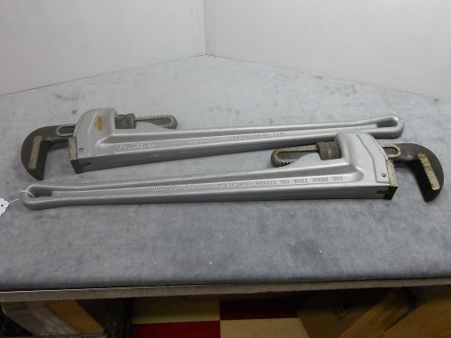 Pair 24&#034; Ridgid Aluminum Pipe Wrenchs Model No.824