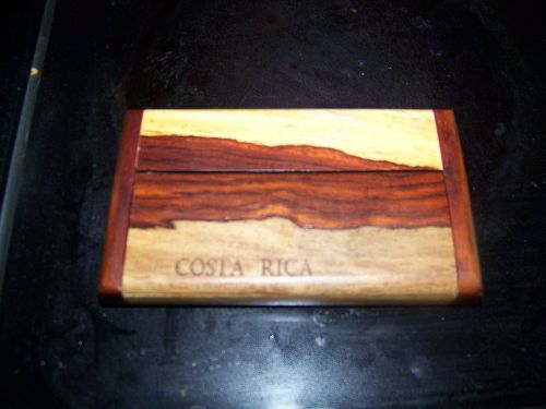 wood business card holder from Costa Rica