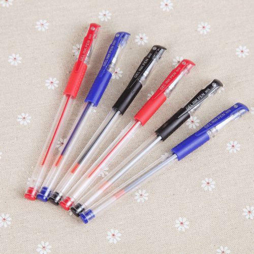 6pcs 3 Color 0.5mm Gel ink Rollerball Pen used in Office Stationery School