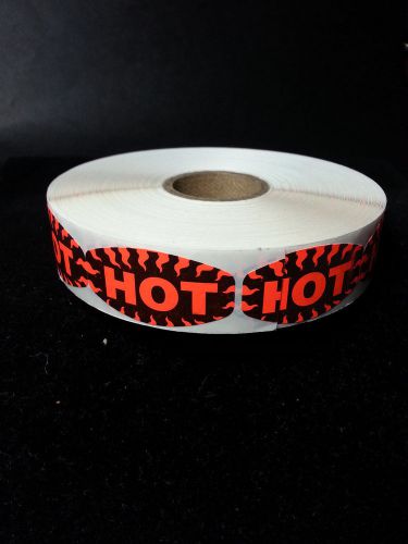 1.5&#034; x .75&#034; HOT LABELS 1000 ea/ ROLL 1M/RL free shipping STICKERS