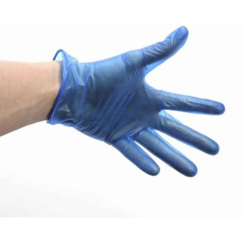 (R) Amazing Quality Blue Vinyl Gloves Size Extra Large Powder Free x 10