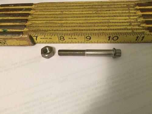Lot of twelve stainless flange bolts conflat 12-point 1/4&#034;-28 2&#034; long for sale