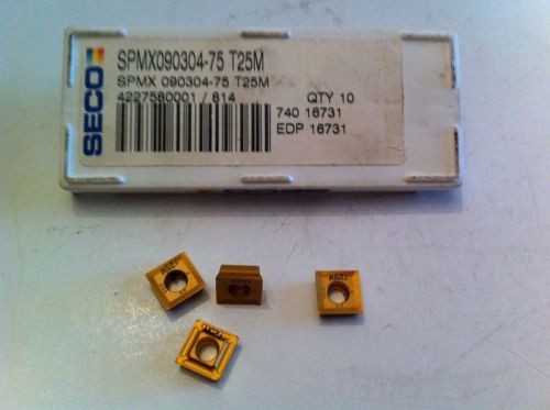SECO SPMX 090304-75 T25M Inserts 10pc Pack **New**