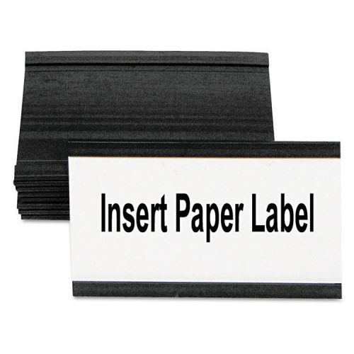 Magnetic Card Holders, 3&#034;w x 1.584&#034;h, Black, 10/Pack