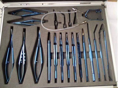 Cataract Set Eye Ophthalmic Surgical Instruments 21pcs Titanium or Steel