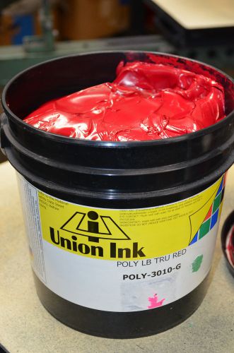 Union screen printing ink poly true red 1 gallon for sale