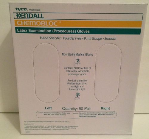 50 Pair Kendall Chemobloc Latex Procedure Gloves Hand Specific Small DP5051G