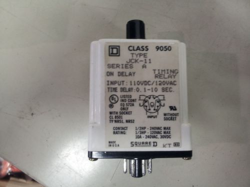 SQUARE D 9050 JCK-11 NEW IN BOX OLD SURPLUS TIMING RELAY 0.1-10 SEC 8 PIN #B31