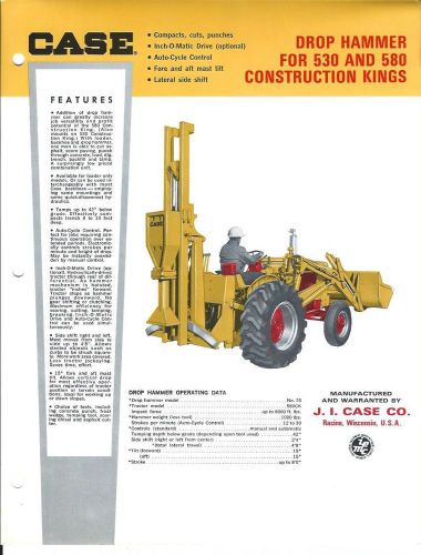 Equipment Brochure - Case - 20 Drop Hammer for 530 580 Construction King (E2145)