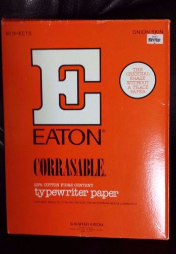 EATON Corrasable Typewriter Paper w/55 sheets 8  1/2  x 11 Onion Skin 9 lb 36-409-10
