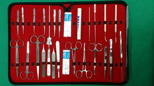 40 pcs biology lab anatomy medical student dissecting kit + scalpel blades #23 for sale