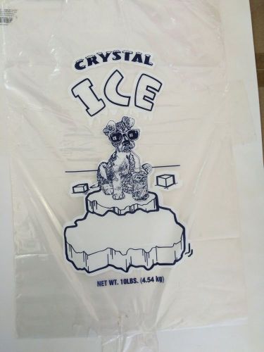 CRYSTAL 10LB DRAW STRING ICE BAG (500CT)  FREE FREIGHT