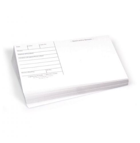 New Authentic Armor Forensics 3x5 Latent Print Backing Cards, White 1-2501