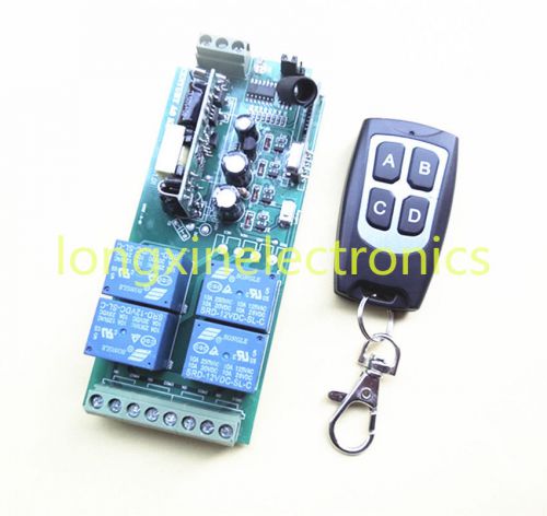220v 4 channel rf wireless remote control system 433mhz for sale