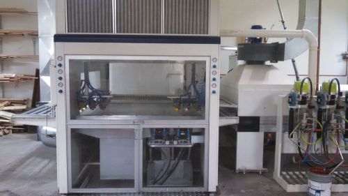 Superfici flat line spray system with drying tunnel and distiller, panel cleaner