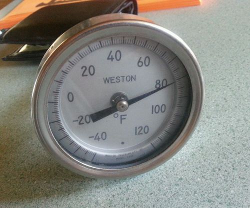 Weston 3&#034; dial thermometer -40 to 120f  3.5&#034; stem model 4300 for sale