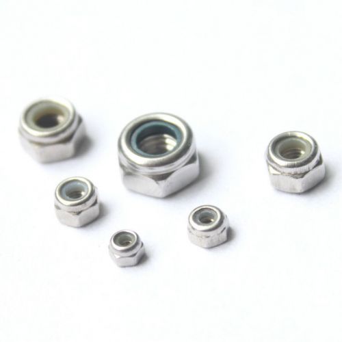 Stainless steel self-locking hex nuts nylon lock nuts m2 m2.5 m3 m4 m5 m6  kit for sale