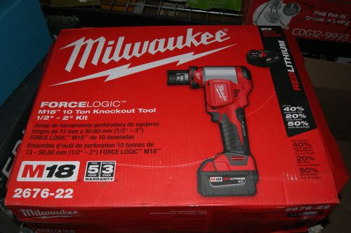New Milwaukee M18 Force Logic 2676-22 M18 High Capacity Punchout Kit 1/2&#034;-2&#034;