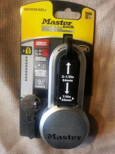 M930xkadlj  master lock 1.32-in long shackle key padlock - free shipping for sale