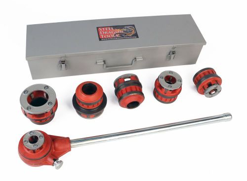 Sdt 12r manual ratchet threader fits ridgid ® 700 36475 with alloy npt dies for sale