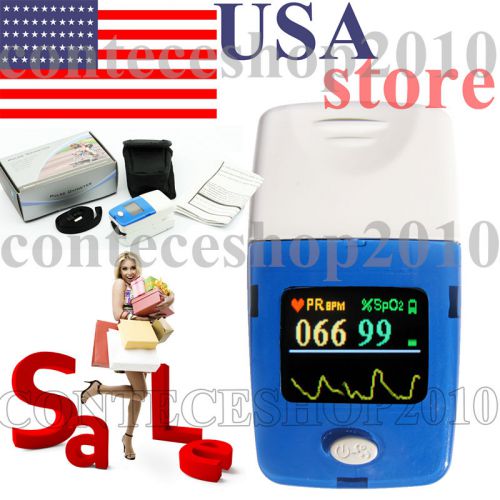 USA stock! OLED fingertip pulse oximeter,blood oxygen saturation, CE&amp;FDA
